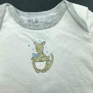 unisex Bebe by Minihaha, soft cotton t-shirt / top, kangaroo, EUC, size 0000,  