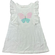 Load image into Gallery viewer, Girls Milkshake, broderie trim cotton top, butterfly, EUC, size 7,  