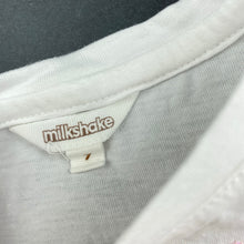 Load image into Gallery viewer, Girls Milkshake, broderie trim cotton top, butterfly, EUC, size 7,  