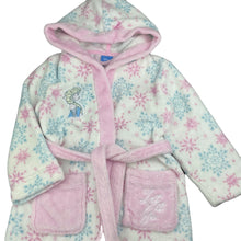 Load image into Gallery viewer, Girls DIsney, Frozen Elsa fleece dressing gown / bath robe, EUC, size 4,  
