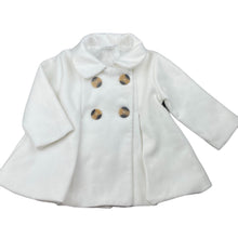 Load image into Gallery viewer, Girls Baby Baby, white jacket / coat, L: 38cm, light mark lower front, FUC, size 1,  