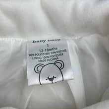 Load image into Gallery viewer, Girls Baby Baby, white jacket / coat, L: 38cm, light mark lower front, FUC, size 1,  