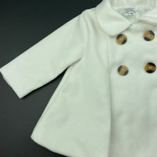 Load image into Gallery viewer, Girls Baby Baby, white jacket / coat, L: 38cm, light mark lower front, FUC, size 1,  