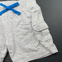 Load image into Gallery viewer, Boys Baby Biz, grey marle shorts, elasticated, FUC, size 000,  