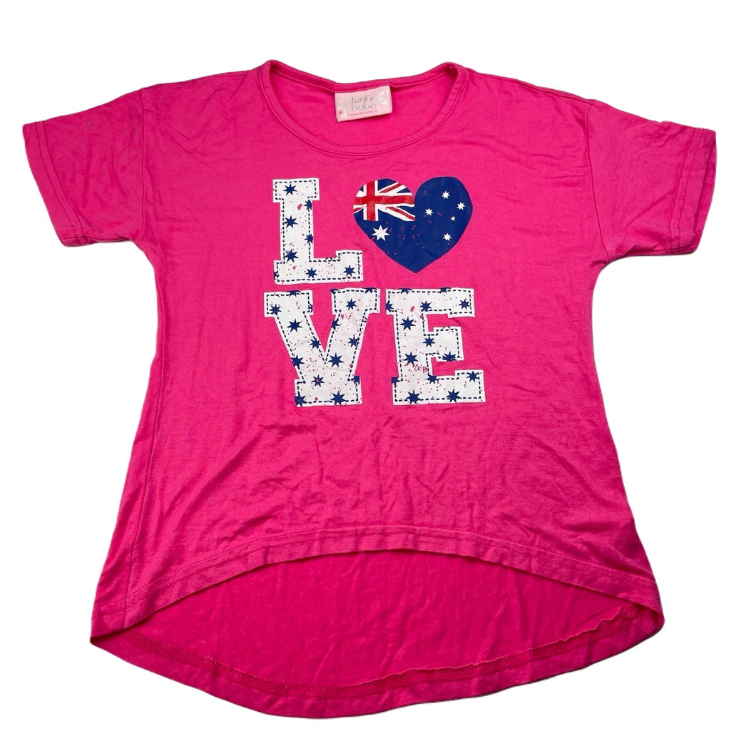 Girls Funky Babe, lightweight stretchy t-shirt / top, EUC, size 5,  