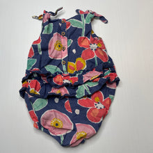 Load image into Gallery viewer, Girls Jack &amp; Milly, lightweight floral cotton summer romper, GUC, size 000,  