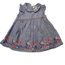 Load image into Gallery viewer, Girls Bebe by Minihaha, embroidered cotton dress, GUC, size 0, L: 36cm