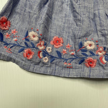Load image into Gallery viewer, Girls Bebe by Minihaha, embroidered cotton dress, GUC, size 0, L: 36cm