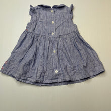 Load image into Gallery viewer, Girls Bebe by Minihaha, embroidered cotton dress, GUC, size 0, L: 36cm
