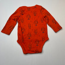Load image into Gallery viewer, Boys GAP, orange cotton bodysuit / romper, robots, GUC, size 0,  