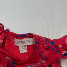 Load image into Gallery viewer, Girls purebaby, floral organic cotton dress, EUC, size 1, L: 43cm