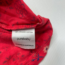 Load image into Gallery viewer, Girls purebaby, floral organic cotton dress, EUC, size 1, L: 43cm