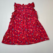Load image into Gallery viewer, Girls purebaby, floral organic cotton dress, EUC, size 1, L: 43cm
