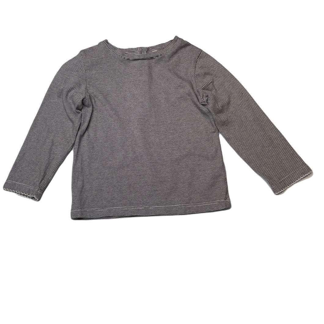 Girls John Lewis, striped soft cotton long sleeve top, GUC, size 1,  
