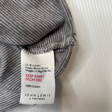 Load image into Gallery viewer, Girls John Lewis, striped soft cotton long sleeve top, GUC, size 1,  