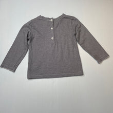 Load image into Gallery viewer, Girls John Lewis, striped soft cotton long sleeve top, GUC, size 1,  