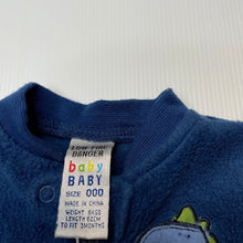 Load image into Gallery viewer, Boys Baby Baby, soft fleece zip coverall / romper + hat, EUC, size 000,  