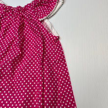Load image into Gallery viewer, Girls Little Bunty, pink &amp; white spot lightweight cotton dress, EUC, size 1, L: 41cm