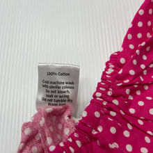 Load image into Gallery viewer, Girls Little Bunty, pink &amp; white spot lightweight cotton dress, EUC, size 1, L: 41cm