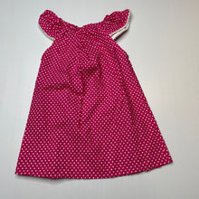 Load image into Gallery viewer, Girls Little Bunty, pink &amp; white spot lightweight cotton dress, EUC, size 1, L: 41cm