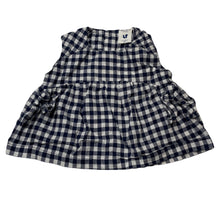 Load image into Gallery viewer, Girls WALNUT, navy check cotton top, GUC, size 000,  