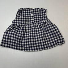 Load image into Gallery viewer, Girls WALNUT, navy check cotton top, GUC, size 000,  