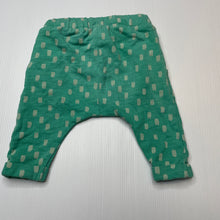 Load image into Gallery viewer, unisex M&amp;S, green cotton bottoms, elasticated, FUC, size 00,  