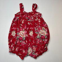 Load image into Gallery viewer, Girls Ollies Place, lightweight floral cotton romper, EUC, size 1,  