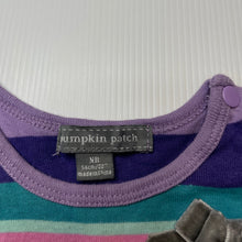 Load image into Gallery viewer, Girls Pumpkin Patch, striped cotton dress, FUC, size 0000, L: 31cm