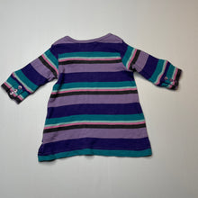 Load image into Gallery viewer, Girls Pumpkin Patch, striped cotton dress, FUC, size 0000, L: 31cm