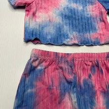 Load image into Gallery viewer, Girls SHEIN, lightwieght tie dyed top &amp; shorts, GUC, size 1,  