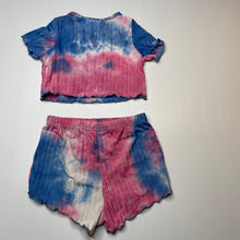 Load image into Gallery viewer, Girls SHEIN, lightwieght tie dyed top &amp; shorts, GUC, size 1,  