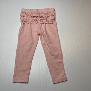Girls Dymples, pink stretchy ruffle leggings / bottoms, EUC, size 1,  