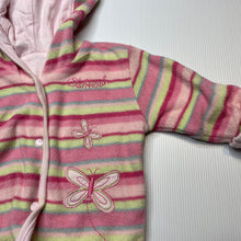 Load image into Gallery viewer, Girls Osh Kosh, cotton lined fleece hooded sweater, FUC, size 0,  