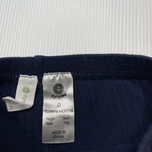 Load image into Gallery viewer, unisex Dymples, navy stretchy leggings / bottoms, GUC, size 0,  