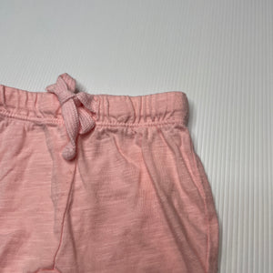 Girls Wilson & Frenchy, pink cotton shorts, elasticated, EUC, size 0000,  