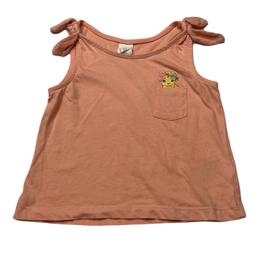 Girls H&M, coral cotton summer top, EUC, size 1-2,  