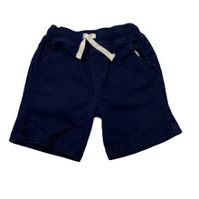 Load image into Gallery viewer, Boys Dymples, navy stretch cotton shorts, elasticated, GUC, size 0,  