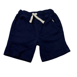 Boys Dymples, navy stretch cotton shorts, elasticated, GUC, size 0,  