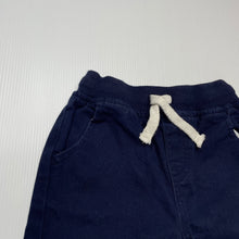 Load image into Gallery viewer, Boys Dymples, navy stretch cotton shorts, elasticated, GUC, size 0,  