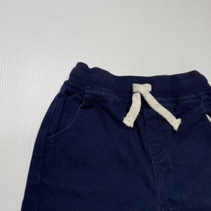 Boys Dymples, navy stretch cotton shorts, elasticated, GUC, size 0,  