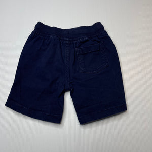 Boys Dymples, navy stretch cotton shorts, elasticated, GUC, size 0,  