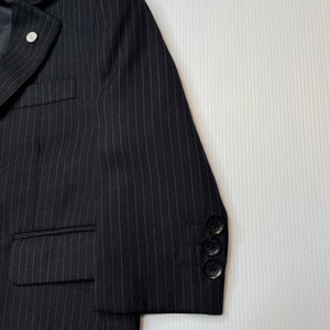 Boys Mini World, black pin stripe suit / formal jacket, EUC, size 1-2,  