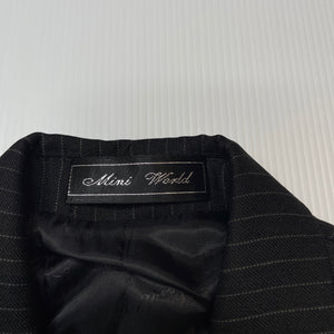 Boys Mini World, black pin stripe suit / formal jacket, EUC, size 1-2,  