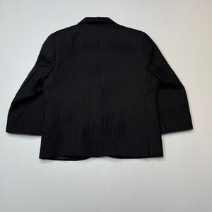 Boys Mini World, black pin stripe suit / formal jacket, EUC, size 1-2,  