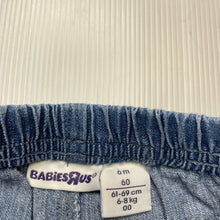 Load image into Gallery viewer, Girls Babies R Us, lightweight denim pants, elasticated, Inside leg: 12cm, GUC, size 00,  