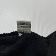Load image into Gallery viewer, Girls black, stretchy denim skirt, elasticated, no labels, L: 37.5cm, W: 32 across unstretched, EUC, size 12-14,  
