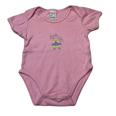 Girls Baby Baby, pink cotton bodysuit / romper, FUC, size 000,  
