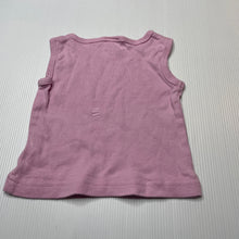 Load image into Gallery viewer, Girls pink, cotton singlet top, FUC, size 000,  