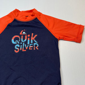 Boys Quiksilver, short sleeve rashie / swim top, EUC, size 2,  